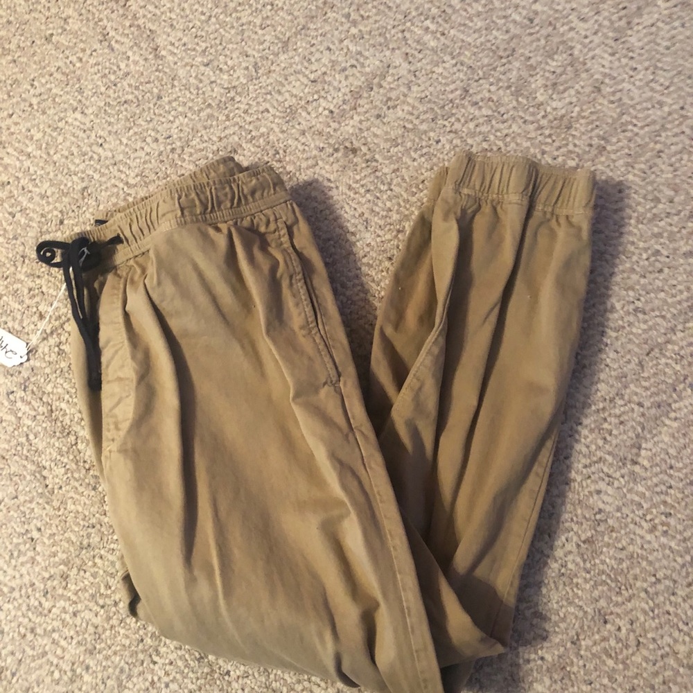 American Eagle Jogger Pants Tan Large 2491